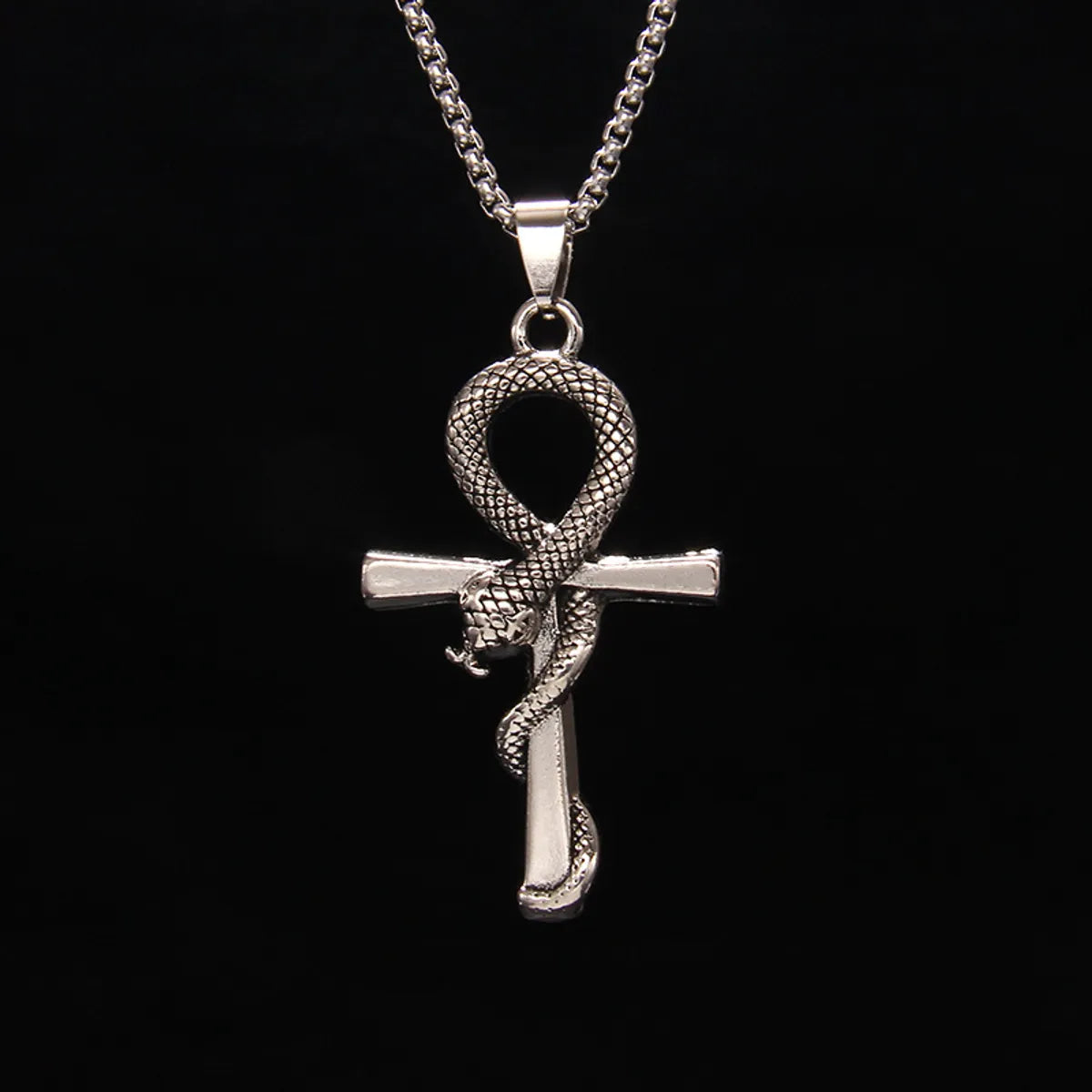 Fashion Snake Stainless Steel Plating Pendant Necklace 1 Piece