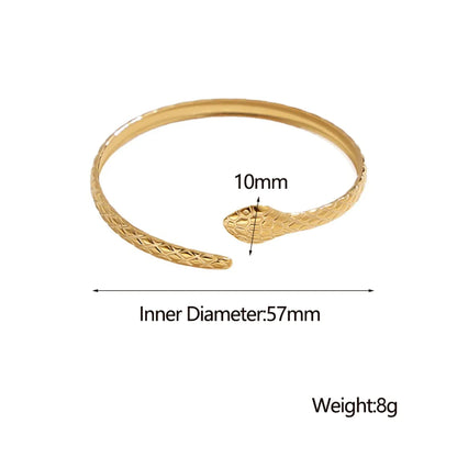 Fashion Snake Titanium Steel Plating Bangle