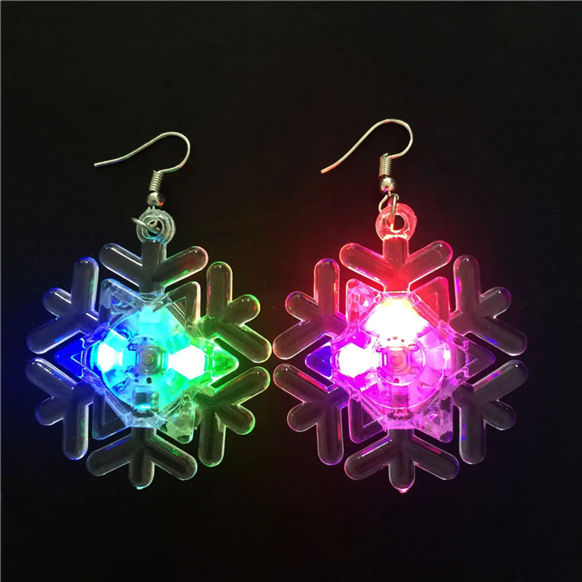 Fashion Snowflake Alloy Plastic Christmas Women's Drop Earrings 1 Pair