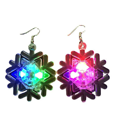 Fashion Snowflake Alloy Plastic Christmas Women's Drop Earrings 1 Pair