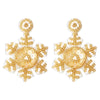 Fashion Snowflake Beaded Sequin Women'S Drop Earrings 1 Pair