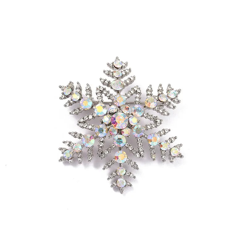 Fashion Snowflake Imitation Pearl Alloy Rhinestone Women'S Brooches