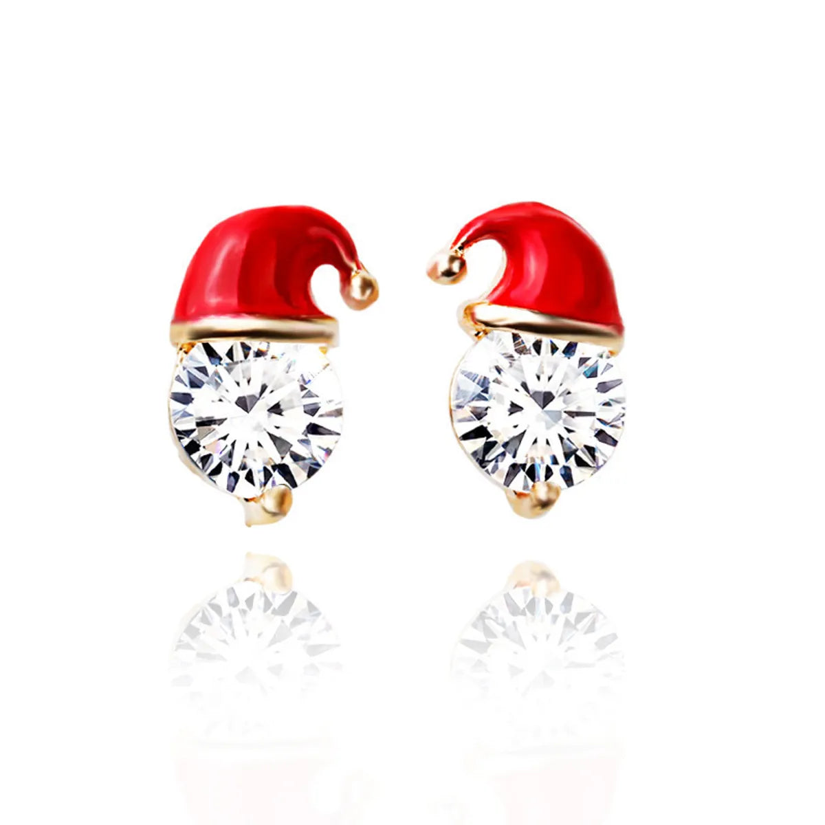 Fashion Snowman Alloy Inlay Rhinestones Women'S Earrings Ear Studs 1 Pair