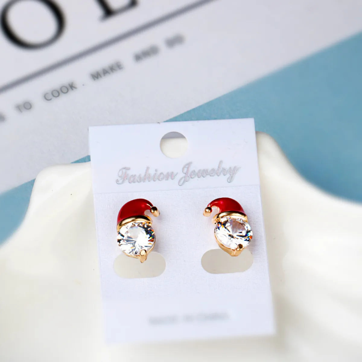 Fashion Snowman Alloy Inlay Rhinestones Women'S Earrings Ear Studs 1 Pair