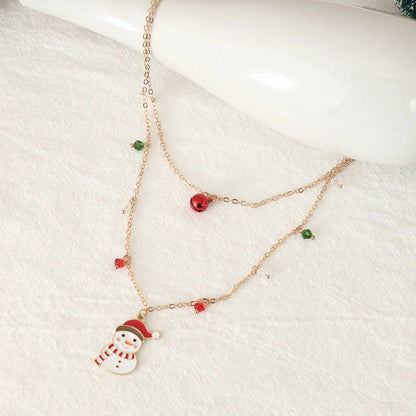 Fashion Snowman Metal Wholesale Layered Necklaces