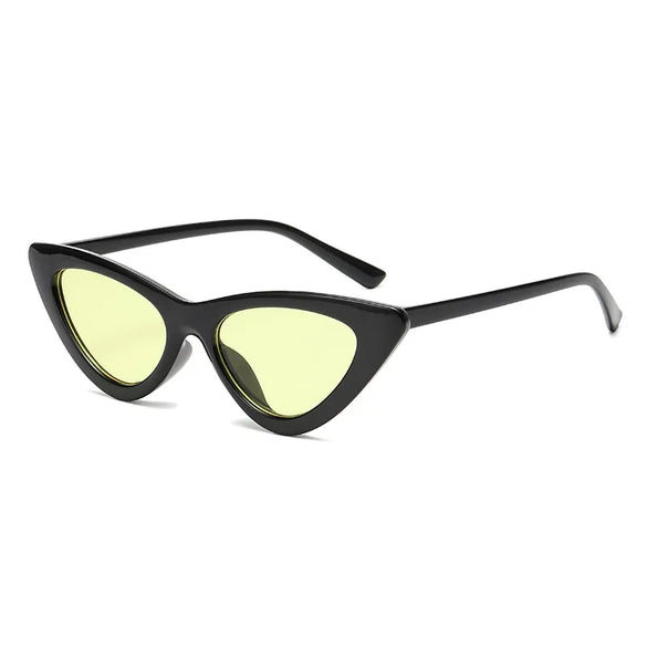 Fashion Solid Color Ac Cat Eye Full Frame Women'S Sunglasses