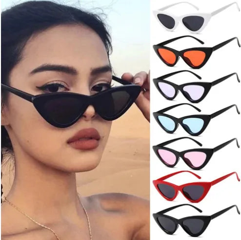 Fashion Solid Color Ac Cat Eye Full Frame Women'S Sunglasses