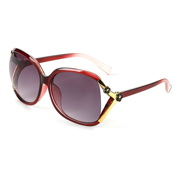 Fashion Solid Color Ac Oval Frame Full Frame Women'S Sunglasses