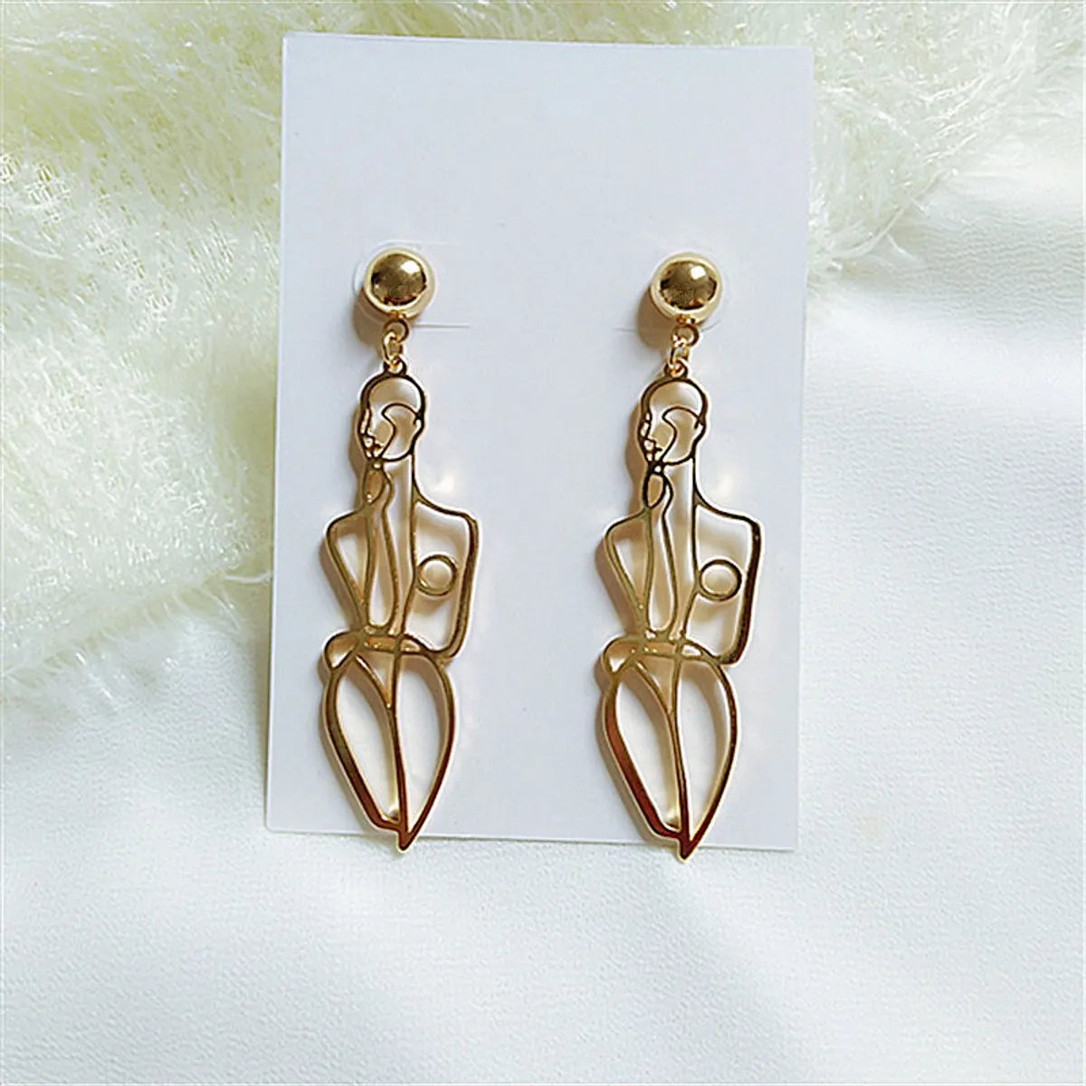 Fashion Solid Color Alloy Plating Women's Drop Earrings 1 Pair