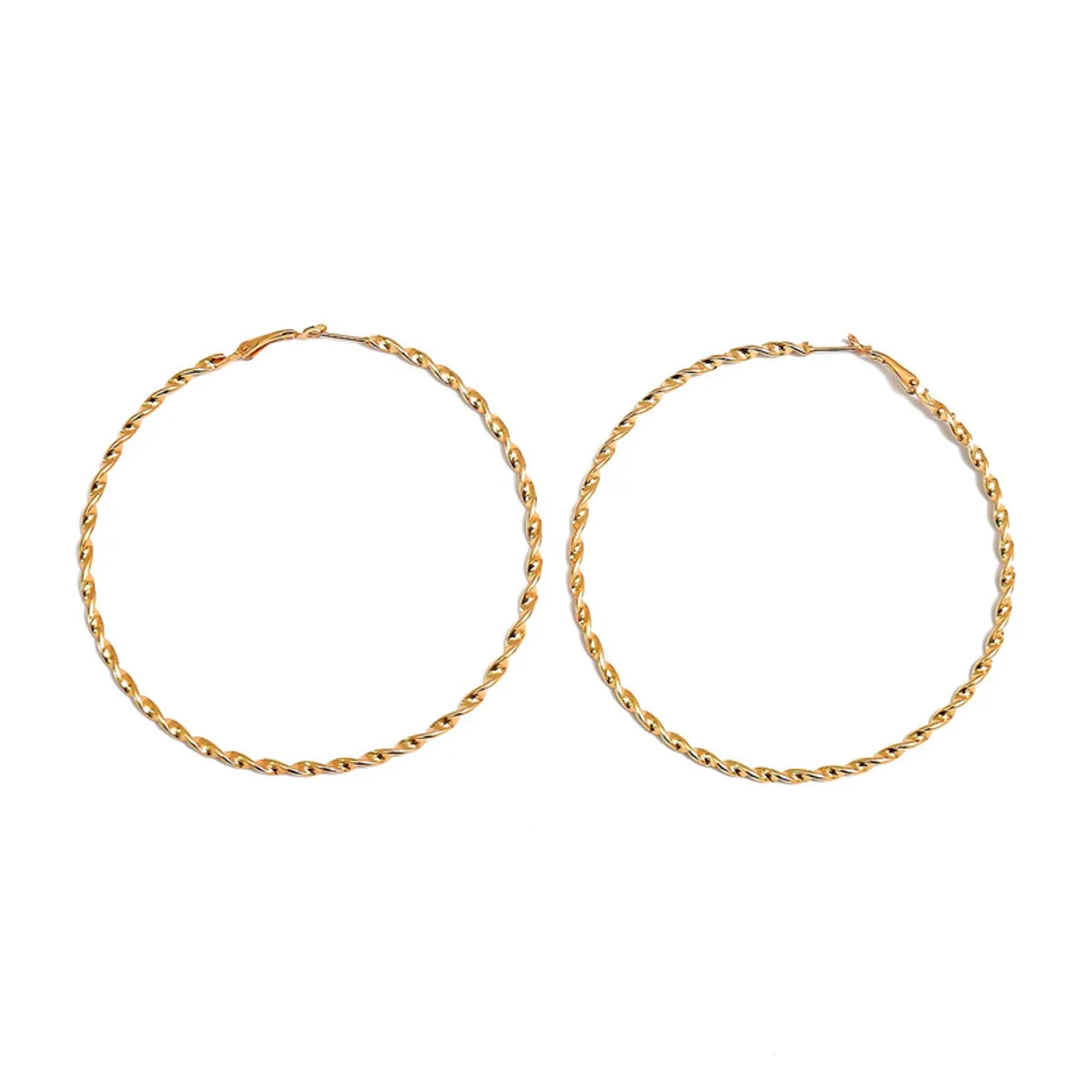 Fashion Solid Color Alloy Plating Women's Hoop Earrings 1 Pair