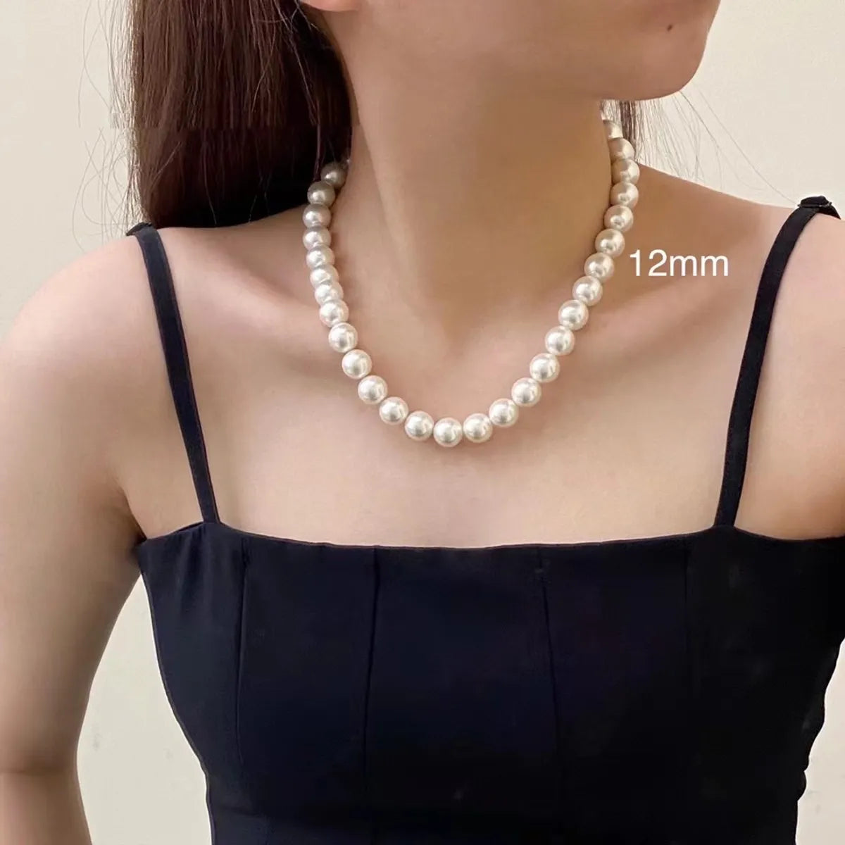 Fashion Solid Color Artificial Pearl Alloy Women's Necklace 1 Piece