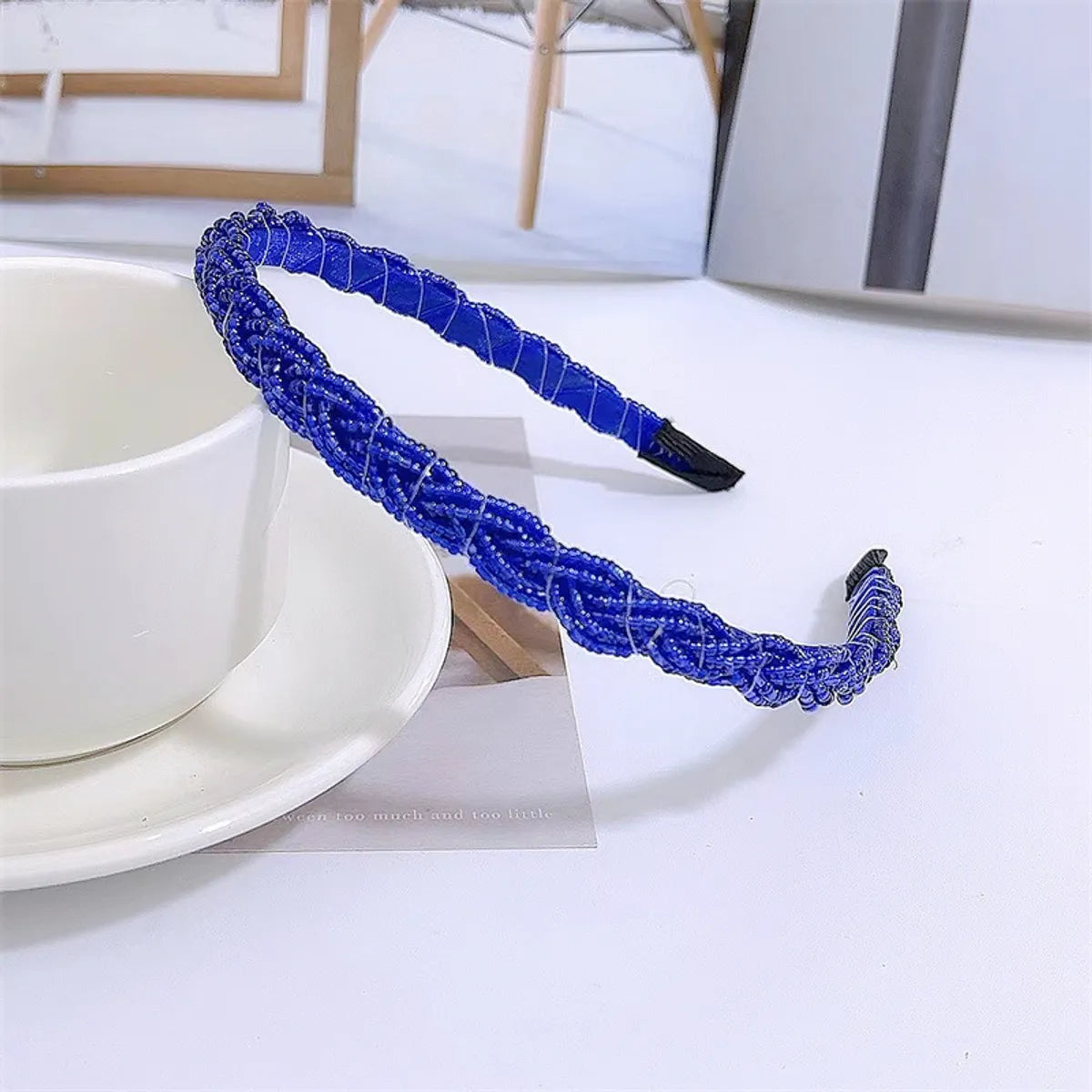 Fashion Solid Color Artificial Pearl Beaded Hair Band