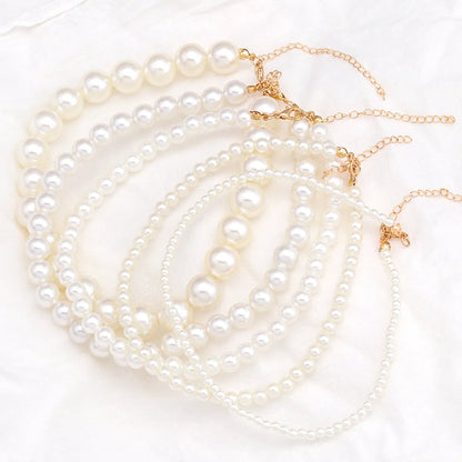 Fashion Solid Color Artificial Pearl Women's Necklace 1 Piece