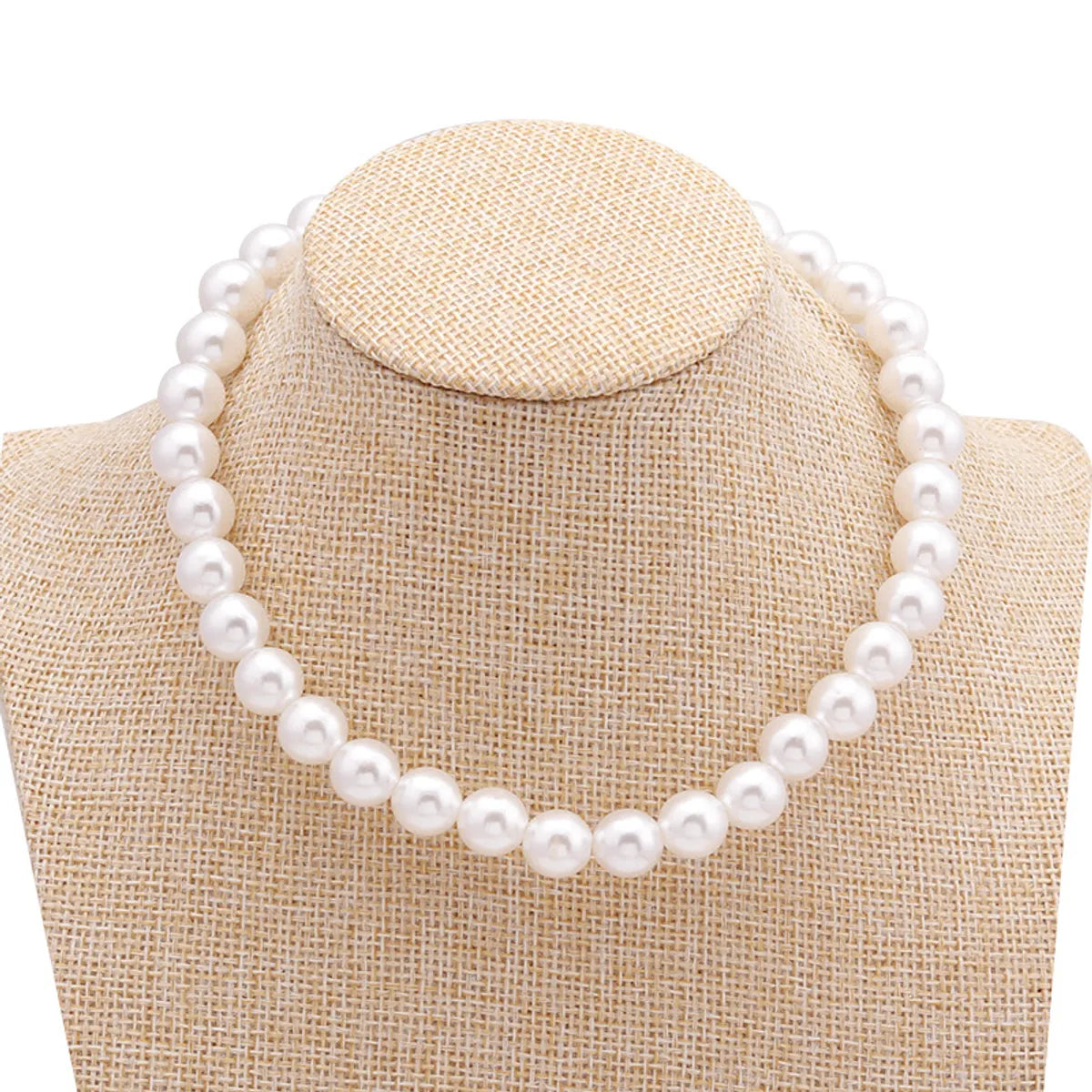 Fashion Solid Color Artificial Pearl Women's Necklace 1 Piece