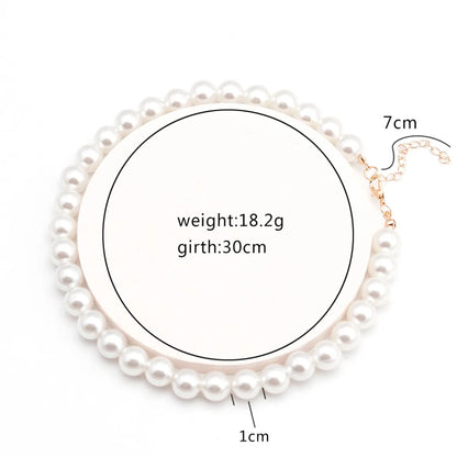 Fashion Solid Color Artificial Pearl Women's Necklace 1 Piece