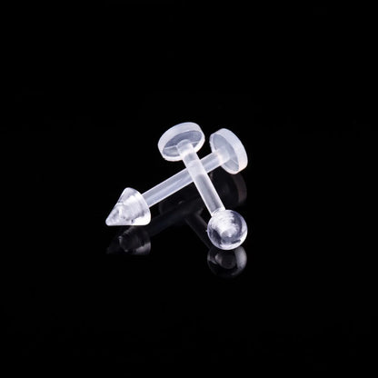 Fashion Solid Color Arylic Belly Ring Tongue Nail 15 Pieces