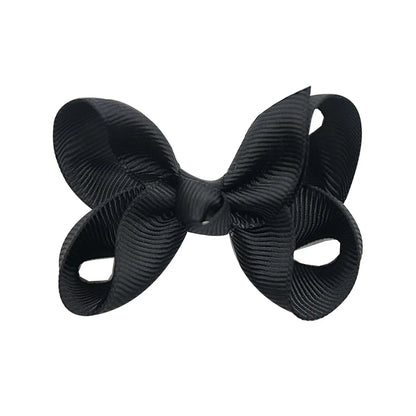 Fashion Solid Color Bow Knot Cloth Hair Clip 1 Piece