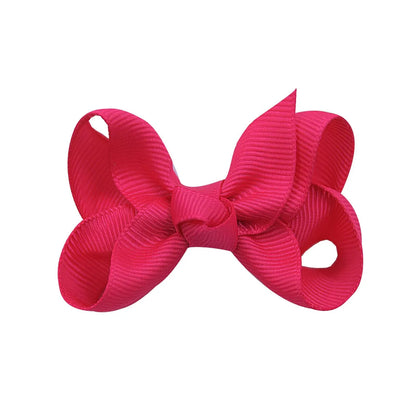 Fashion Solid Color Bow Knot Cloth Hair Clip 1 Piece