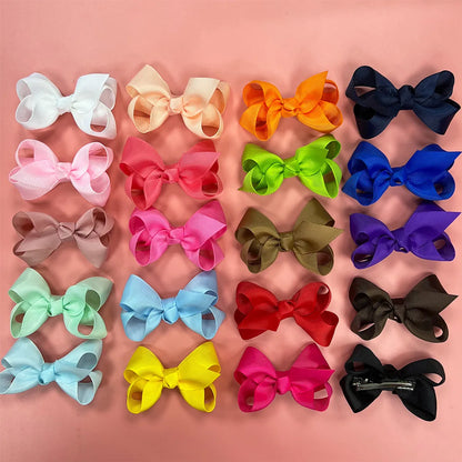 Fashion Solid Color Bow Knot Cloth Hair Clip 1 Piece