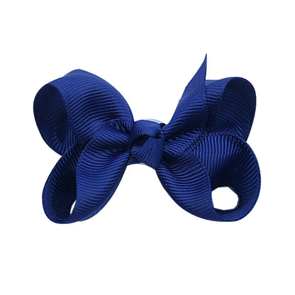 Fashion Solid Color Bow Knot Cloth Hair Clip 1 Piece