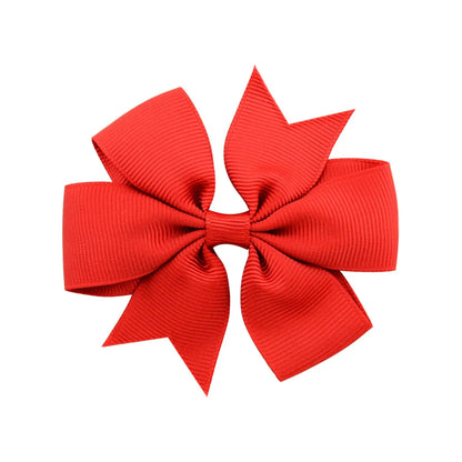 Fashion Solid Color Bow Knot Cloth Hair Clip 1 Piece