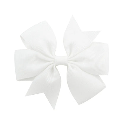 Fashion Solid Color Bow Knot Cloth Hair Clip 1 Piece