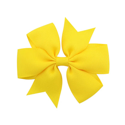 Fashion Solid Color Bow Knot Cloth Hair Clip 1 Piece