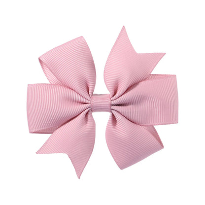 Fashion Solid Color Bow Knot Cloth Hair Clip 1 Piece