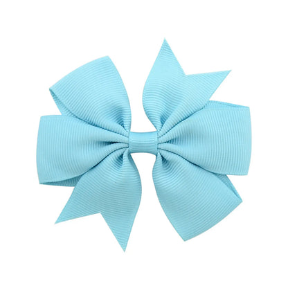 Fashion Solid Color Bow Knot Cloth Hair Clip 1 Piece