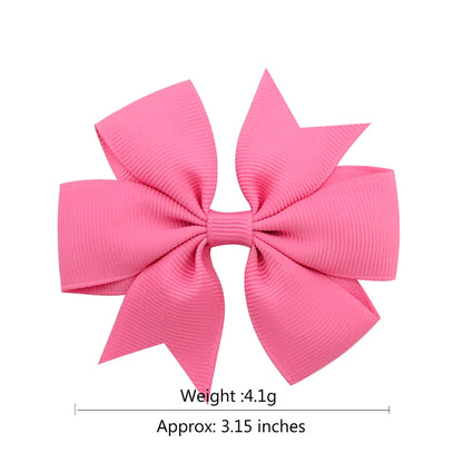 Fashion Solid Color Bow Knot Cloth Hair Clip 1 Piece