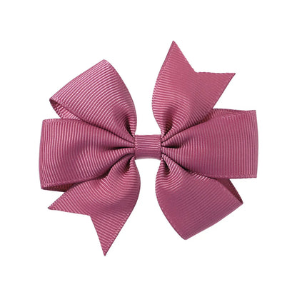 Fashion Solid Color Bow Knot Cloth Hair Clip 1 Piece