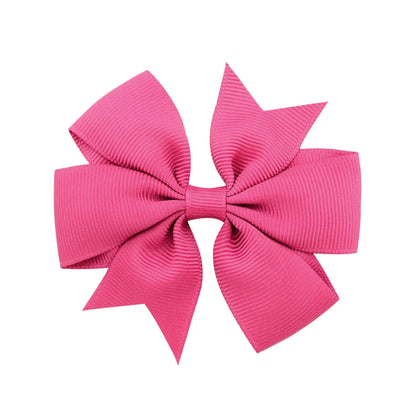 Fashion Solid Color Bow Knot Cloth Hair Clip 1 Piece