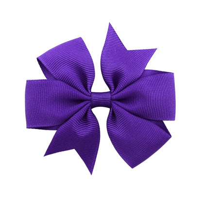 Fashion Solid Color Bow Knot Cloth Hair Clip 1 Piece