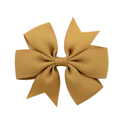 Fashion Solid Color Bow Knot Cloth Hair Clip 1 Piece