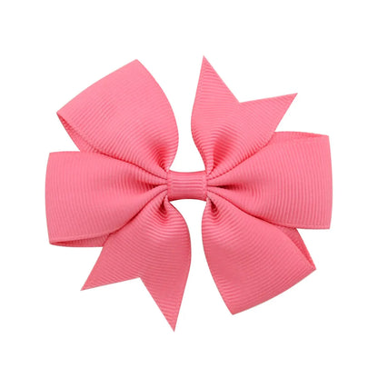 Fashion Solid Color Bow Knot Cloth Hair Clip 1 Piece