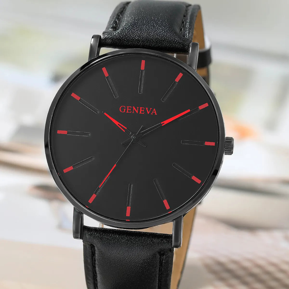 Fashion Solid Color Buckle Quartz Men'S Watches