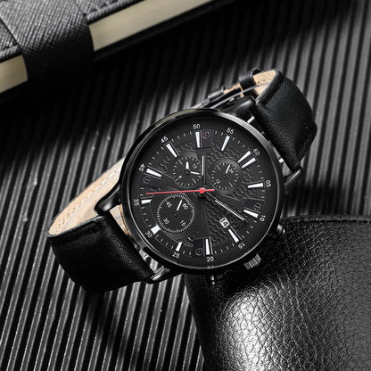 Fashion Solid Color Buckle Quartz Men'S Watches