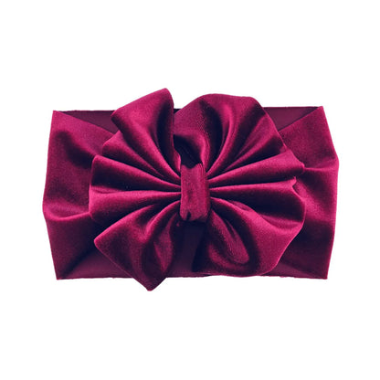 Girl'S Fashion Solid Color Bowknot Hair Band