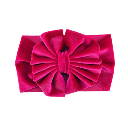 Girl'S Fashion Solid Color Bowknot Hair Band