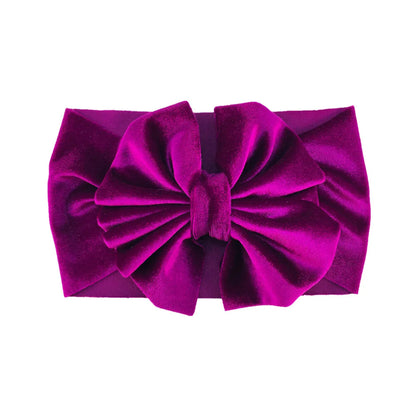 Girl'S Fashion Solid Color Bowknot Hair Band