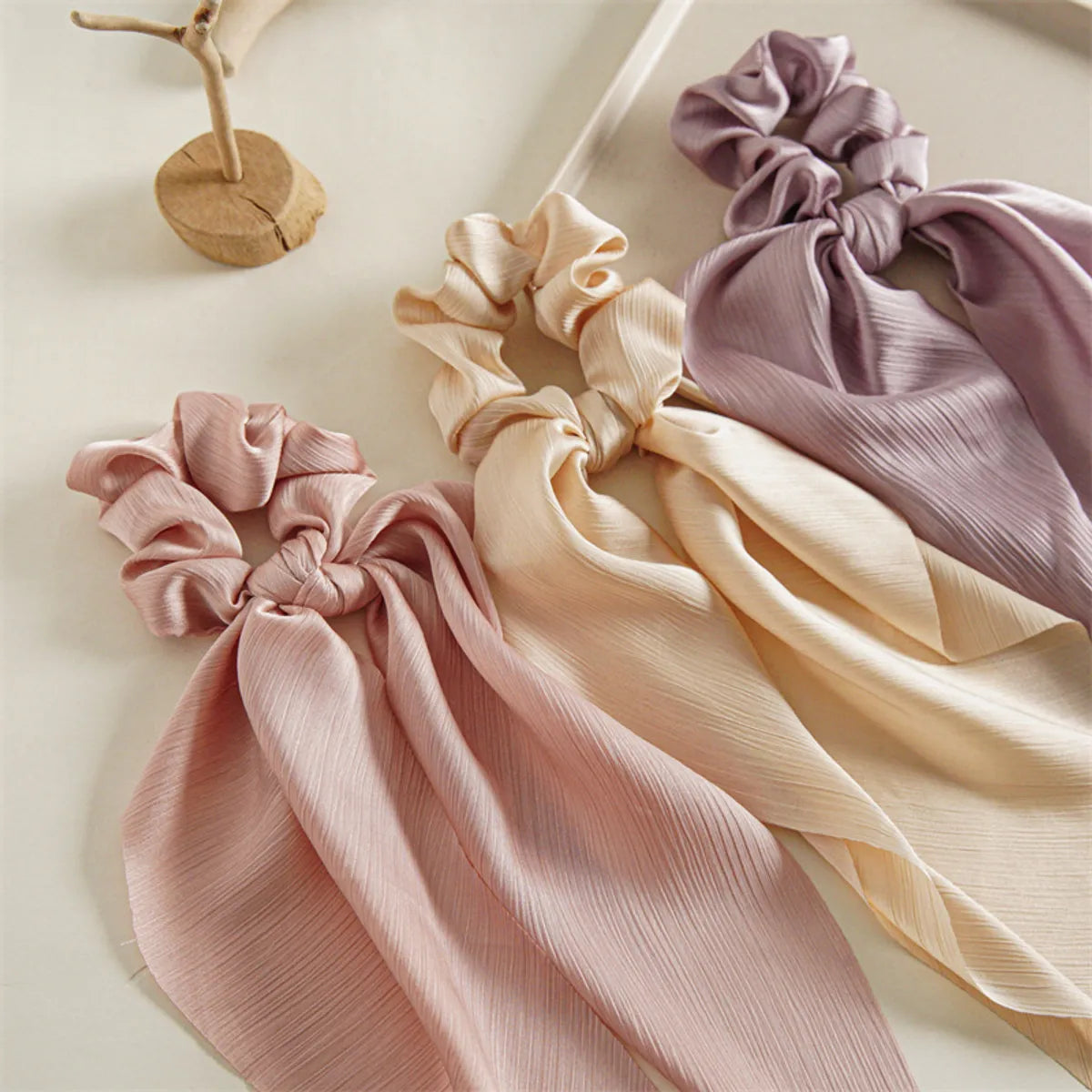 Fashion Solid Color Cloth Hair Tie 1 Piece