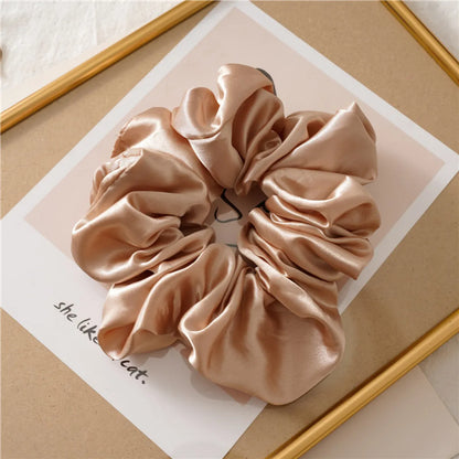 Fashion Solid Color Cloth Handmade Hair Tie 1 Piece