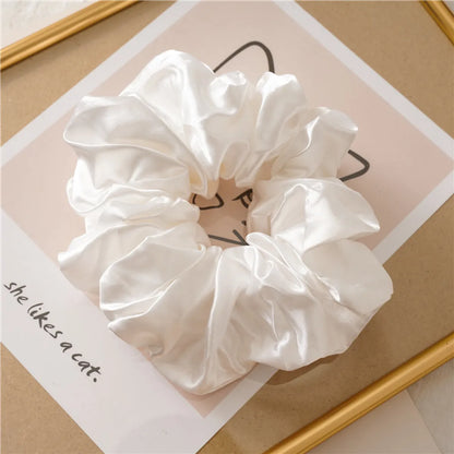 Fashion Solid Color Cloth Handmade Hair Tie 1 Piece