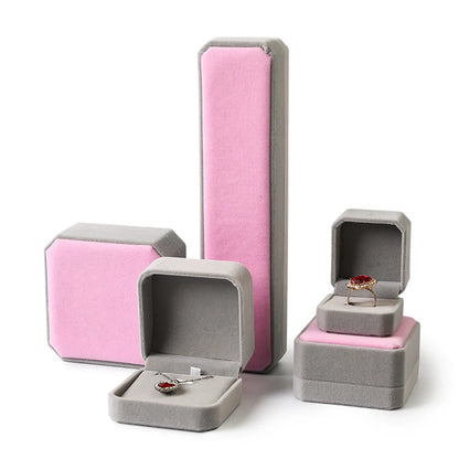 Fashion Solid Color Cloth Jewelry Boxes