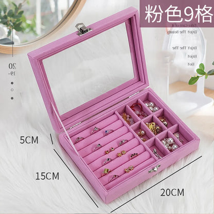 Fashion Solid Color Cloth Jewelry Boxes