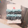 Fashion Solid Color Cloth Pleated Hair Tie 4 Pieces