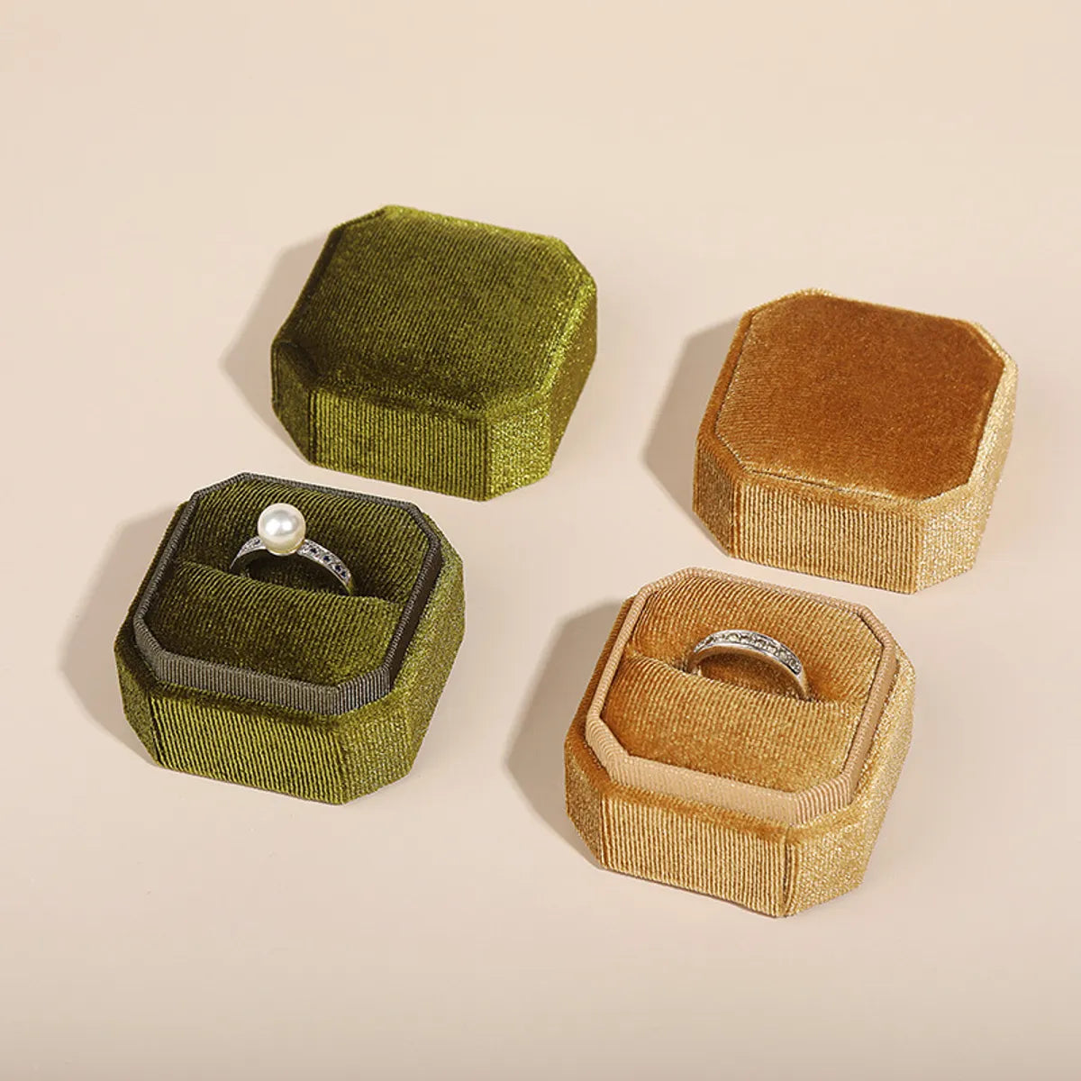 Fashion Solid Color Composite Material Jewelry Boxes 1 Piece