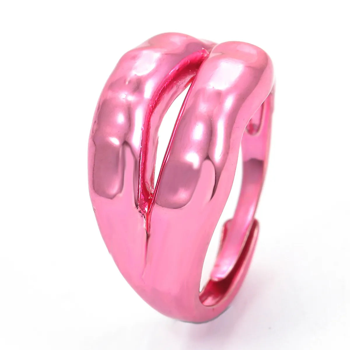 Fashion Solid Color Copper Plating Rings 1 Piece