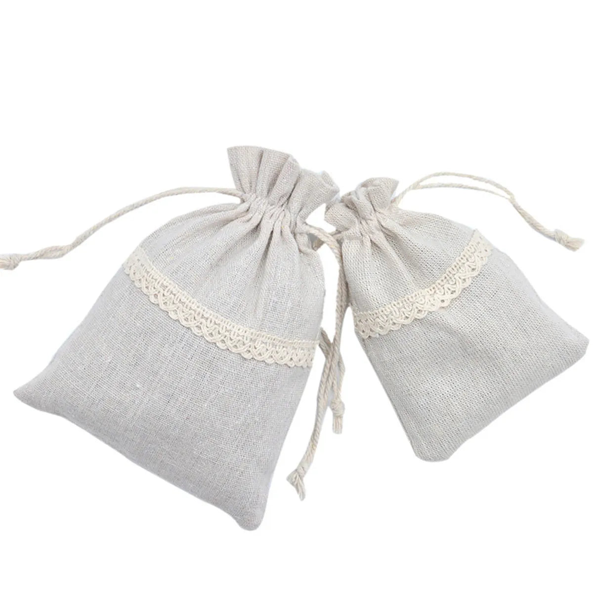 Fashion Solid Color Cotton Lace Gift Bags