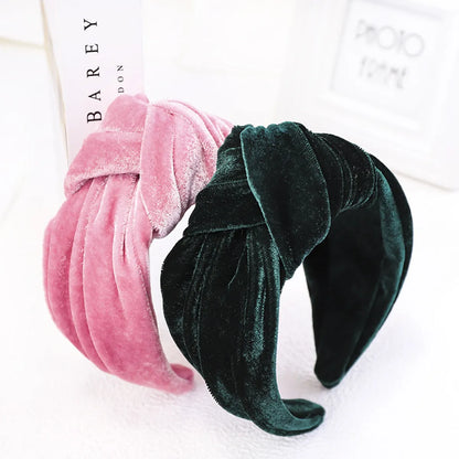 Fashion Solid Color Flannel Hair Band 1 Piece